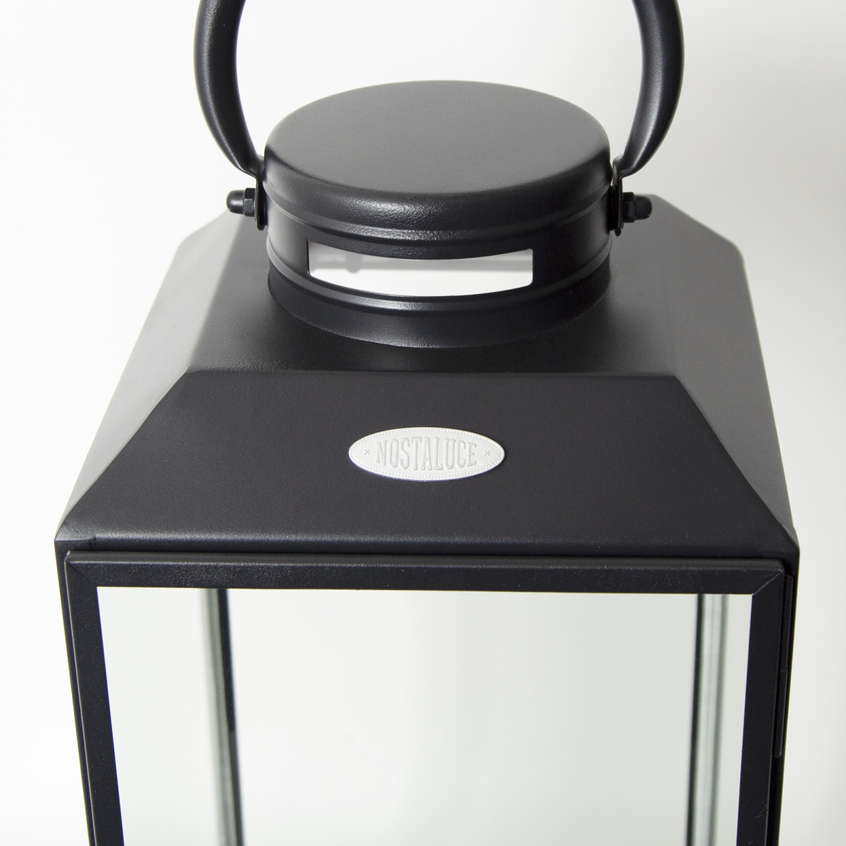 Stilvolles Windlicht Newport M Schwarz - 2x Set