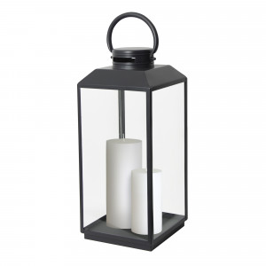 Stilvolles Windlicht Newport L Schwarz