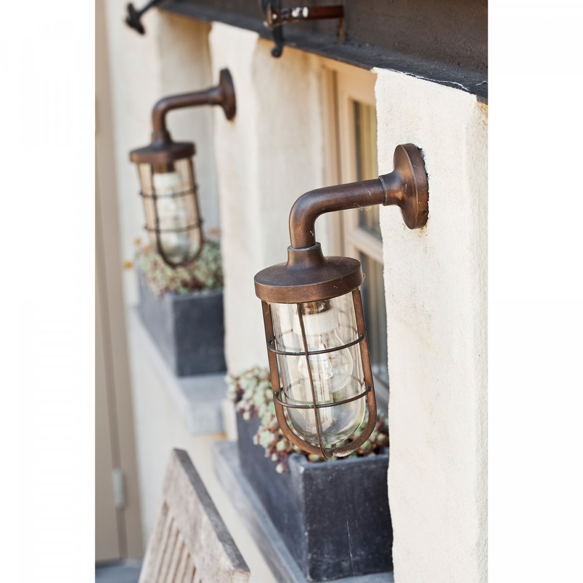 Nautische Wandleuchte Tristan Schwarz