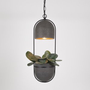 Moderne Hängeleuchte Pebble mit Blumentopf - Exklusive Pendelleuchte