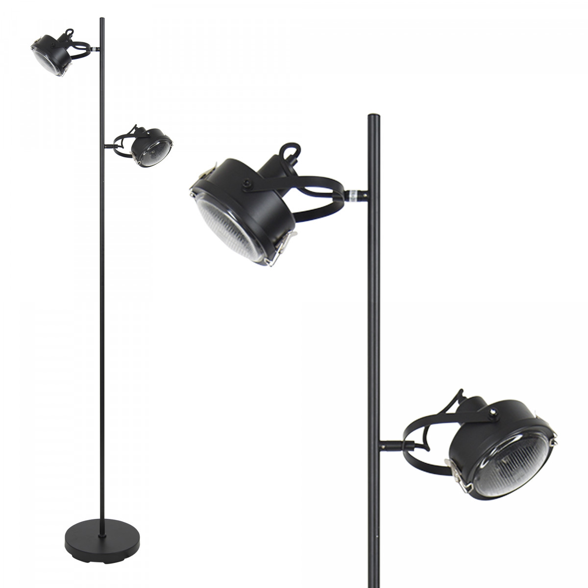 Satellite stehlampe schwarz - Nostalux Wohnraumleuchten