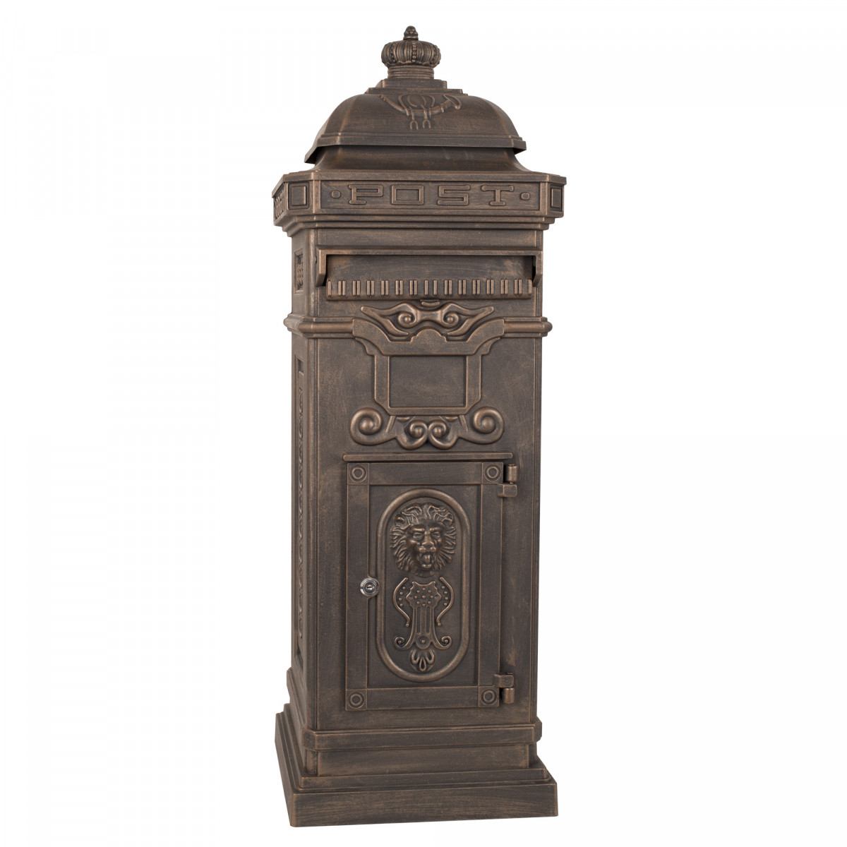 Klassischer Säulenbriefkasten XL Bronze