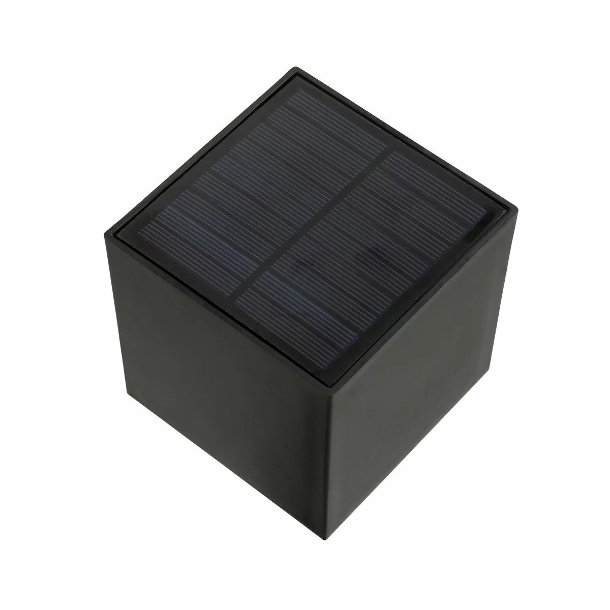 2er set LED Solar Cube Wandleuchte Schwarz | Nostalux.de