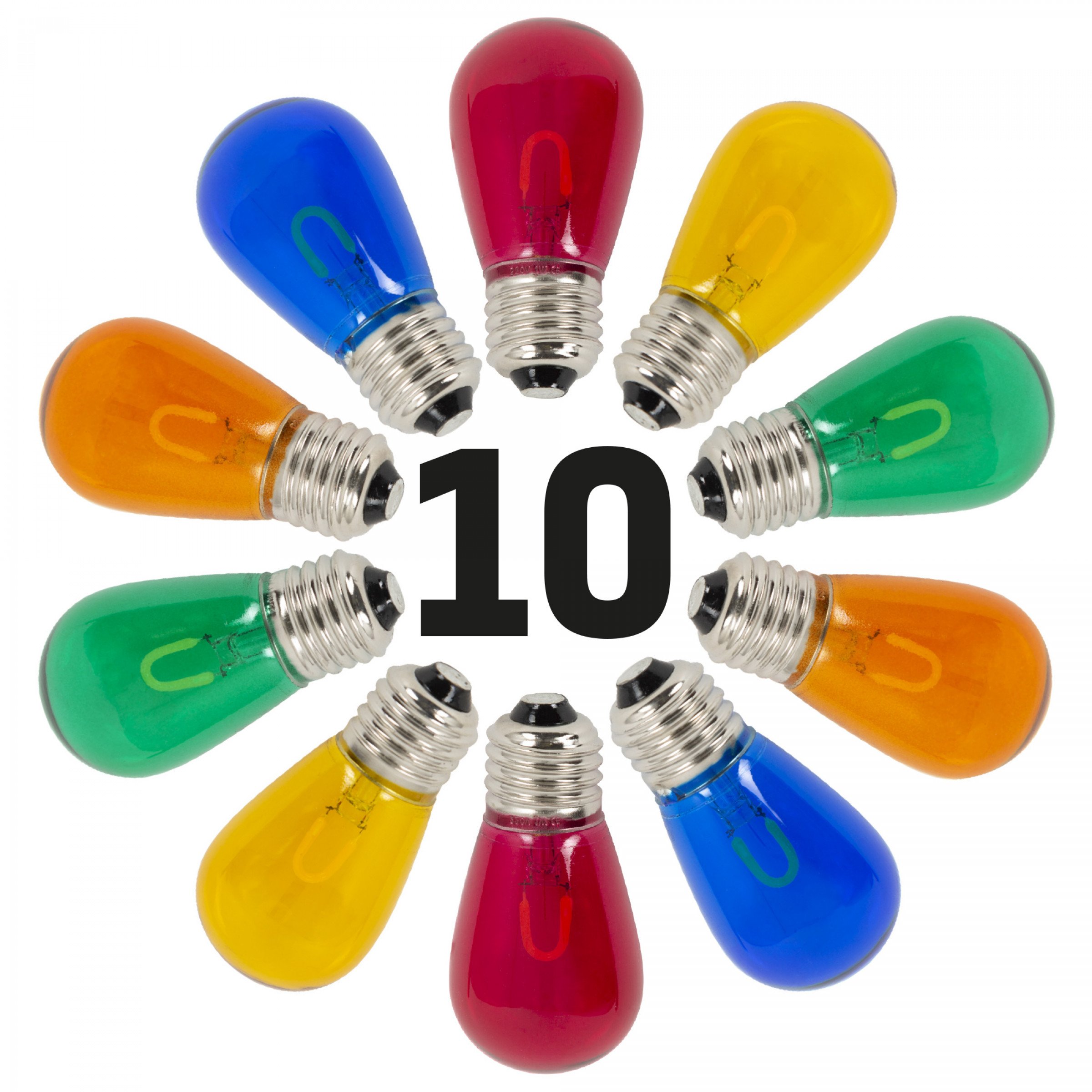 10x Set - Lichterketten LED-Lampen Bunt für Innen und Außen