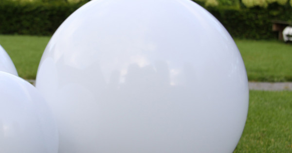 Gartenkugel Weiß - Ø50cm inkl. Erdspieß