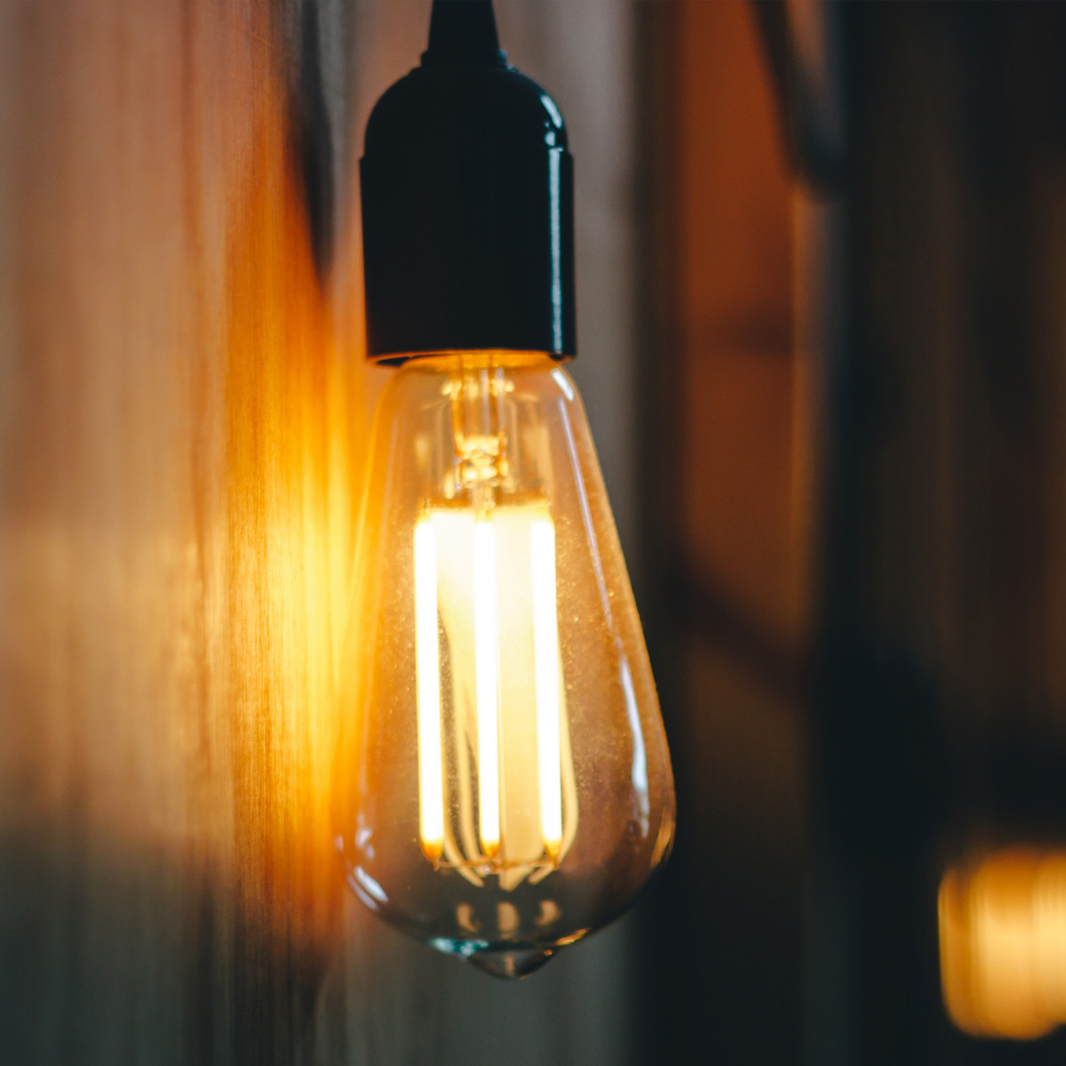 Edison LED Leuchtmittel in Kohlefadenoptik
