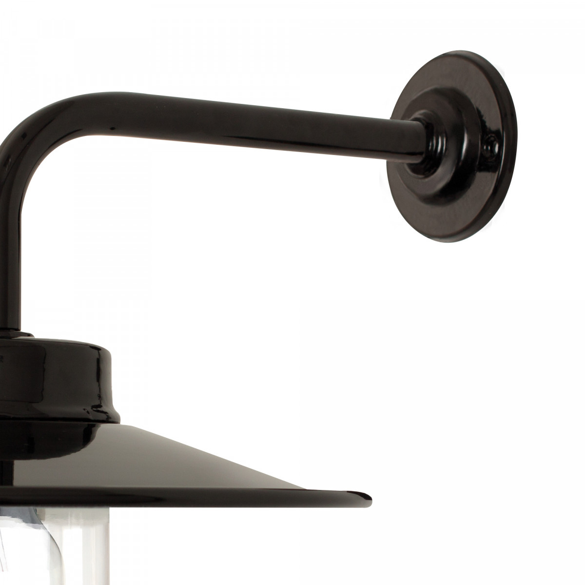 Schwarze Stallwandleuchte mit Bewegungsmelder – ländliches Design