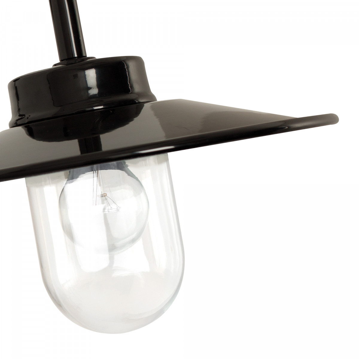 Schwarze Stallwandleuchte mit Bewegungsmelder – ländliches Design