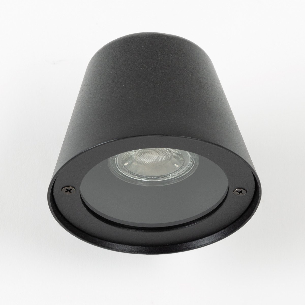 Mattschwarz Stalllampe GU10 mit Tag-/Nachtsensor