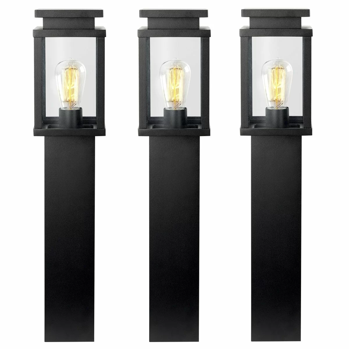 Viessmann Gartenleuchten-Set H0 - 3 Leuchten Schwarz