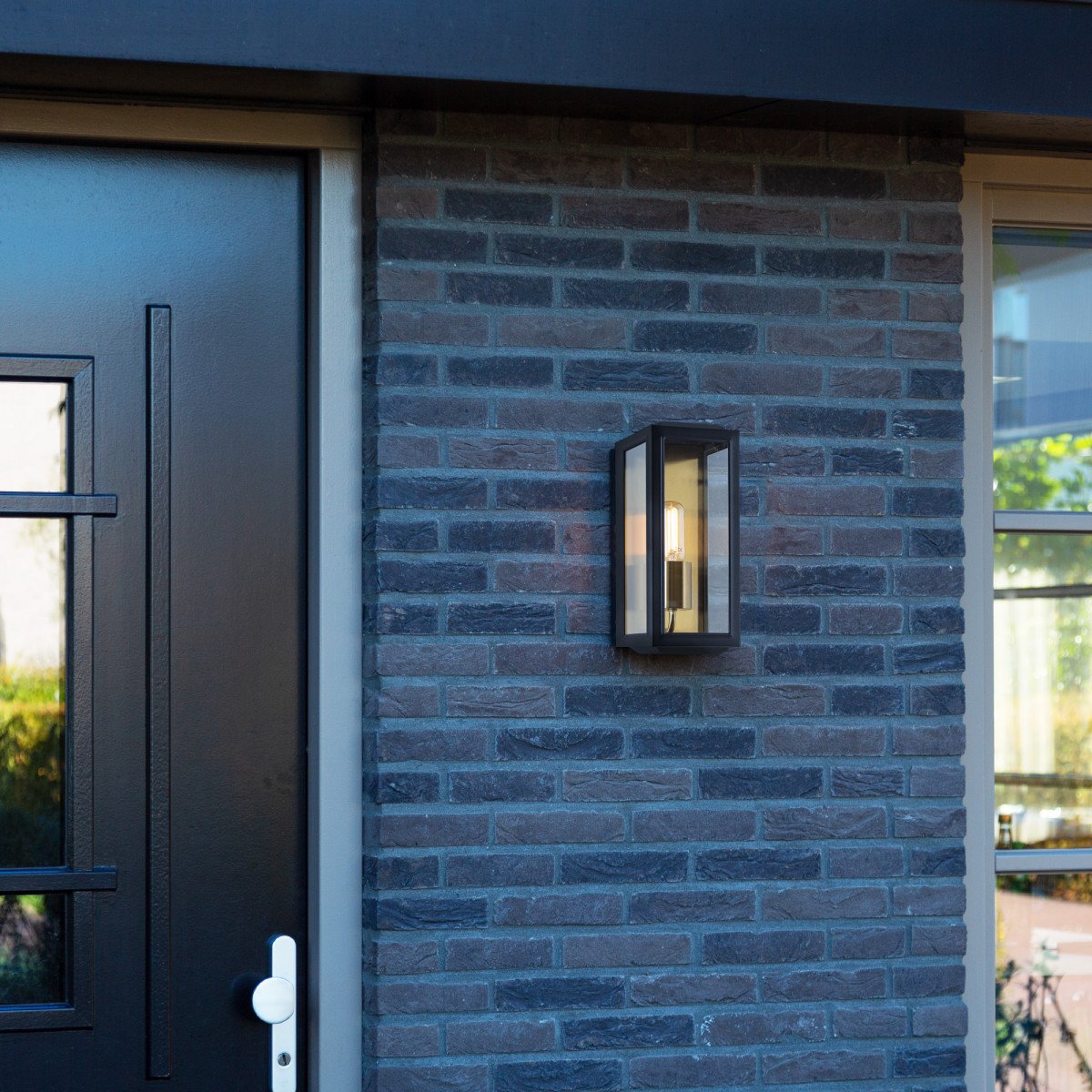 Schwarze und Kupferfarbene Außenwandleuchte mit robuster Fertigung Außenlampe Residenz von KS Beleuchtung 