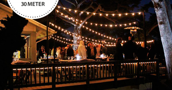 Partybeleuchtung LED Patio 30 transparent - 30 Meter / 36 Leuchten