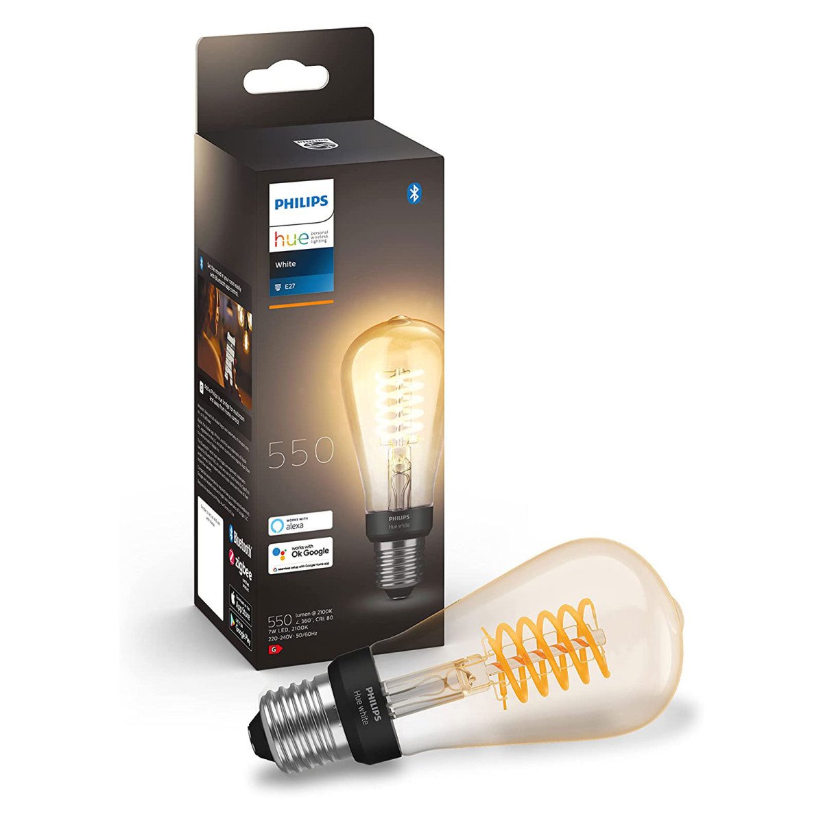Philips Hue Filament Edison Lampe E27 