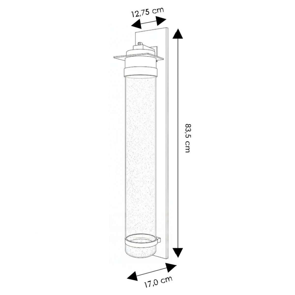 Messinglampe in antikem Schwarz mit E27-Fassung